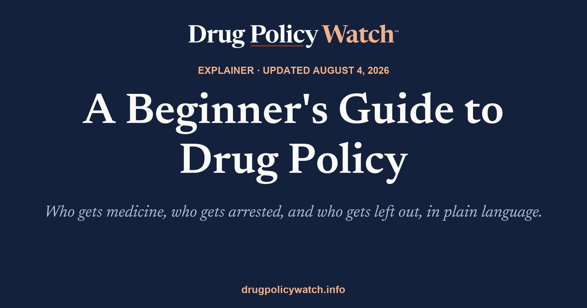 Share card: A Beginner's Guide to Drug Policy