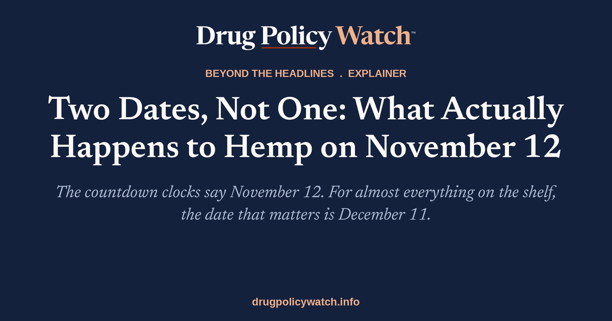 Share card: Two Dates, Not One: What Actually Happens to Hemp on November 12